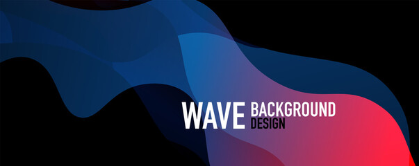 Abstract background - shiny fluid gradients and overlapping waves. Vector Illustration For Wallpaper, Banner, Background, Landing Page