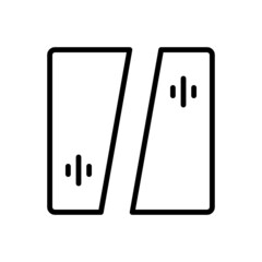 Black line icon for altered