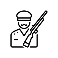 Black line icon for fought