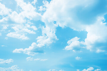 Fototapeta premium Blue sky and white clouds abstract background.