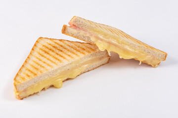 Grilled ham and cheese sandwich