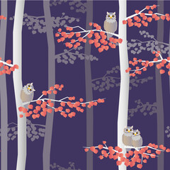 Alternative energy flat illustration with rotation windmills, clouds and trees. Vector framed landscape with turbines 