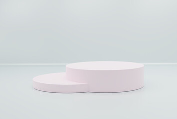 Mockup podium for product branding and presentation 3d render 3d illustration.