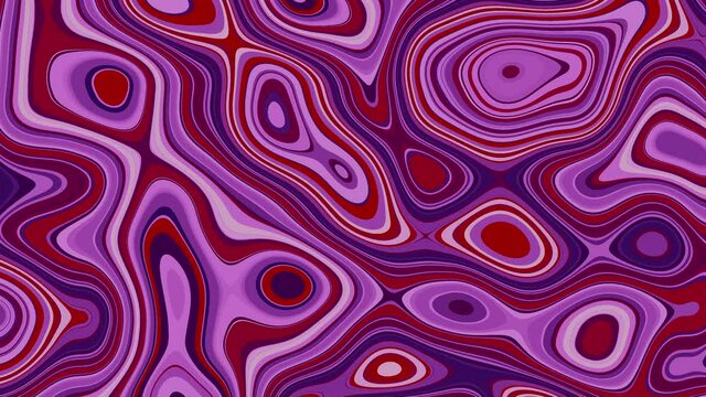 60's 70's Pop-Art big abstract background animation, inspired by lava lamps and hippie culture with colours:  red, indigo.