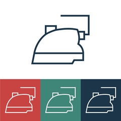 Linear vector icon with iron