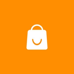 smile shopping bag logo template.