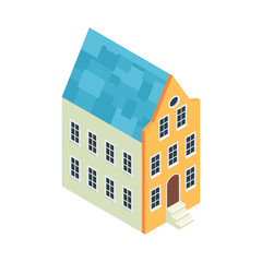 Naklejka premium Isometric Vintage House Composition