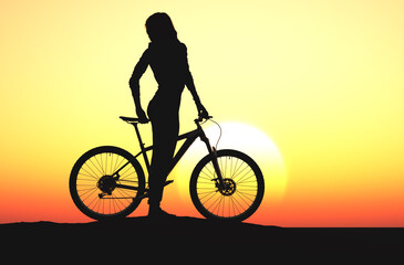 Girl on a bike.