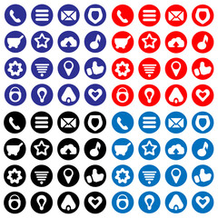 internet media and icons set