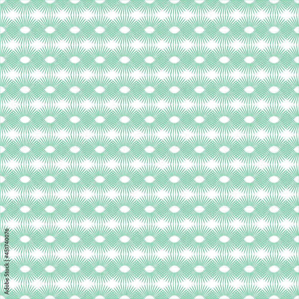 Poster seamless guilloche background pattern of green color, vector protective mesh for valuable documents,