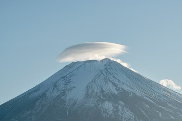 The cloud on top the Fuji Mt. 