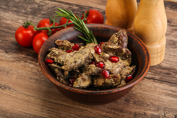 Chicken Liver with cream sauce