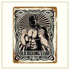 OLD BOXING CLUB VINTAGE SIGNS