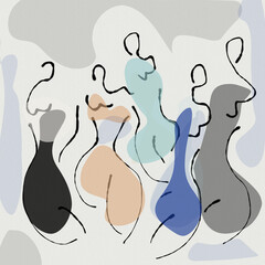 lune art illustration a group of women 