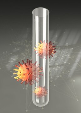 Coronavirus vaccine research, conceptual illustration