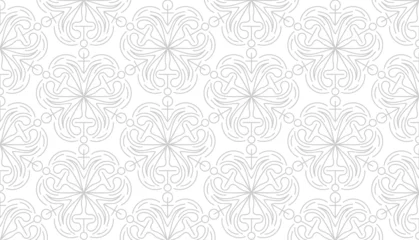 Foto op Plexiglas white background ethnic texture abstract pattern seamless © baharohi