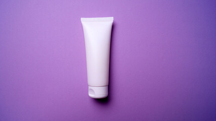 packaging of hand or face cream on pink background