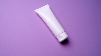 packaging of hand or face cream on pink background