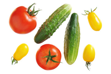 Cucumbers and tomatoes