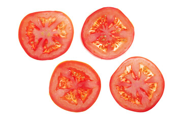 Slices of red tomato
