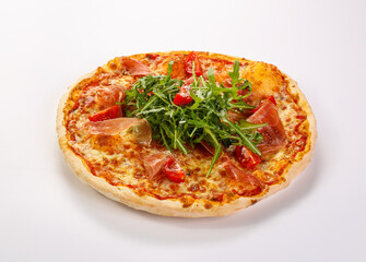 Pizza with parma and rucola
