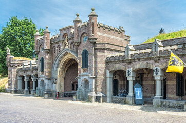 Fototapeta na wymiar The Utrechtse Poort is a city gate in the fortified town of Naarden-Vesting, Noord-Holland Province, The Netherlands