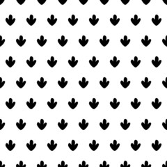 White seamless pattern with black cacti