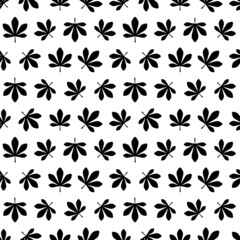 Seamless pattern with chestnut leaves. Cute and childish design for fabric, textile, wallpaper, bedding, swaddles, toys or gender-neutral apparel. Simple and sweet print for nursery decor or wall art.