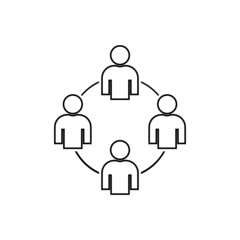 Meeting icon isolated on white background