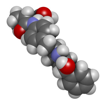 Vibegron drug molecule, illustration