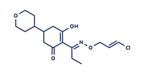 Tepraloxydim herbicide molecule, illustration