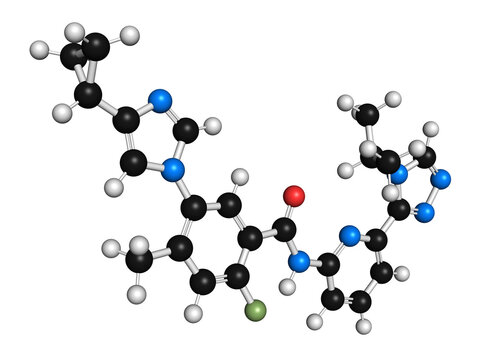 Selonsertib drug molecule, illustration