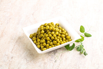 Marinated Green peas in the bowl