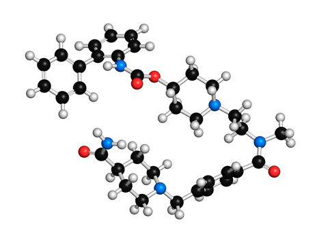 Revefenacin COPD drug molecule, illustration