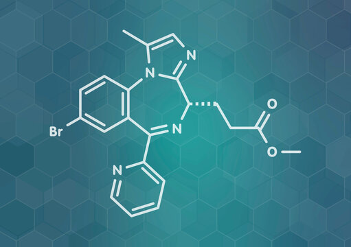 Remimazolam drug molecule, illustration