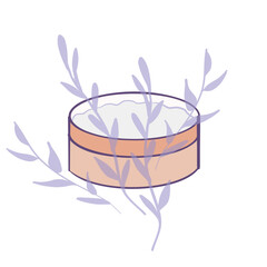 beauty sphere, self-care, daily care, cream, lotion, twig, abstraction, beauty, a jar of cream,a jar of lotion, purple, purple,lavender, colors fashionable 2021-2022, icons for social networks, x-ligh