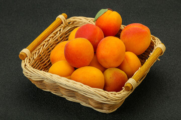Fresh ripe sweet few apricots