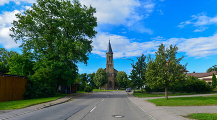 Fototapeta premium Evang.-Luth. Pfarrkirche St. Egydius in Insingen, Lohr 
