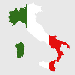 Map outline icon italian flag image 