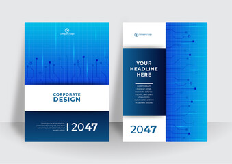 Brochure design, cover modern layout, annual report, poster, flyer in A4 with colorful triangles, geometric shapes for tech, futuristic, technology, digital, science, market with light background
