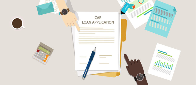 car loan application form submission document paper work
