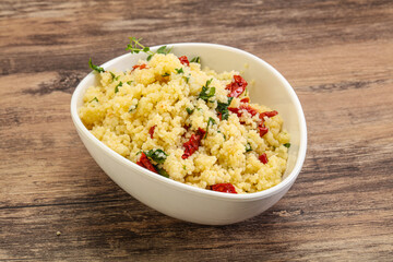Vegetarian uisine - couscous with vegetables