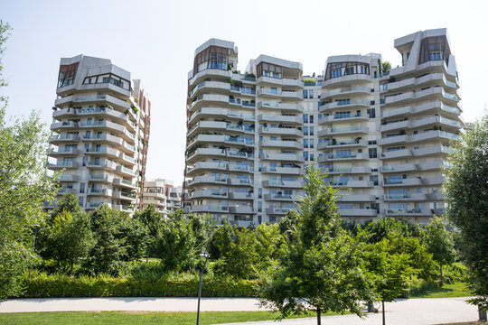 Libeskind residences in City Life district Milan, Italy.