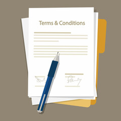 terms and condition of contract document signed