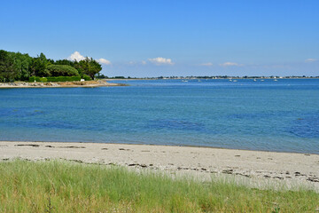 Le Tour du Parc, France - june 6 2021 : coast around the Banastere hamlet