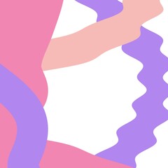 Ultra HD square backgrounds and textures with colorful abstract art creations, minimalist design with abstract organic shapes