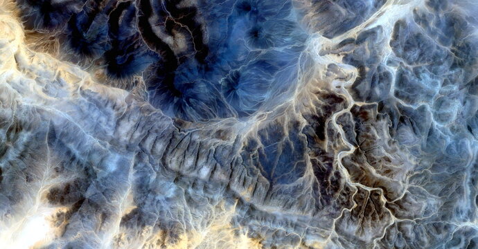   Abstract Photography Of The Deserts Of Africa From The Air. Aerial View Of Desert Landscapes, 