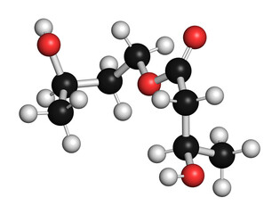 Ketone ester molecule, illustration