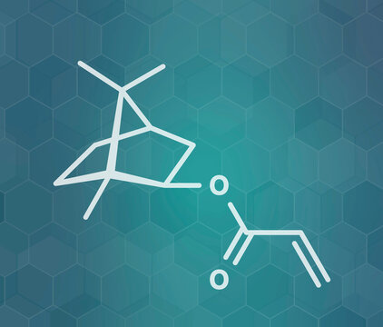 Isobornyl acrylate molecule, illustration