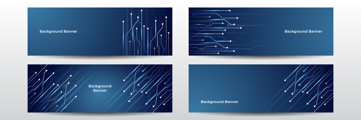 Wide Abstract modern futuristic, technology background. Hi tech digital communication. Circuit board technology background. Electronic motherboard.